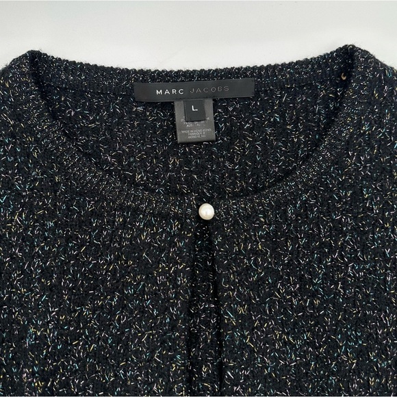 Marc Jacobs Cropped 3/4 Sleeve Wool Blend Multi-Colored Cardigan Shrug - Picture 4 of 8